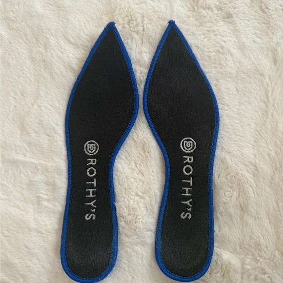 ROTHY'S The Point Navy Knit Pointed Toe Flats Size 8 - Picture 6 of 6